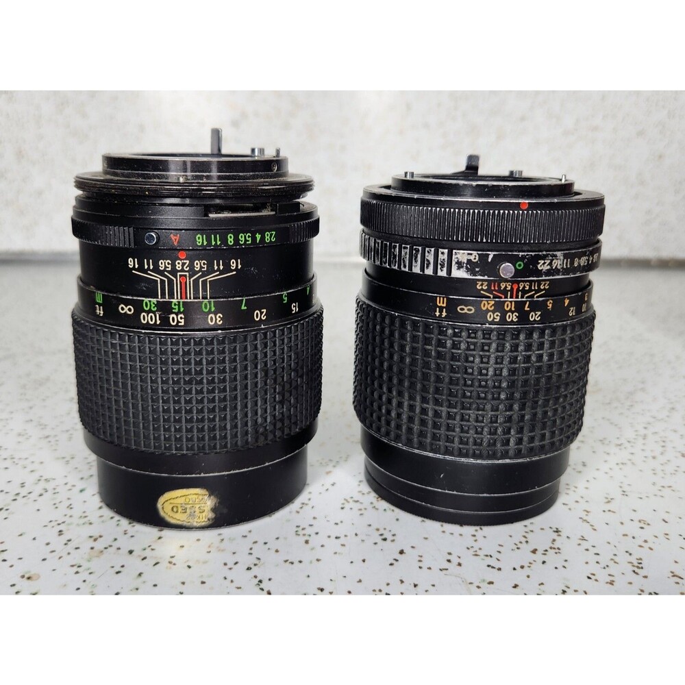 Vivitar 135mm f/2.8 & Minolta 135mm f/2.8 Promaster Camera Lenses for Pentax